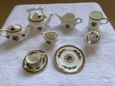 Buy Coalport Ming Rose Miniature Tea Set. Very Good Condition. Lovely Collection. • 35£