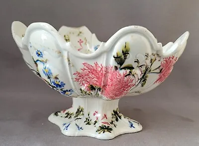 Buy Antique Le Nove Faience Hand Painted Flowers Monteith C1880-1900 • 10£