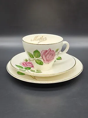 Buy Vintage Swinnertons Staffordshire Trio Cup Saucer Plate Floral Pink Roses • 15.47£