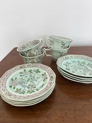 Buy CALYX WARE - 4x Adams Ironstone MING JADE Teacups, Saucers And Side Plates • 34£