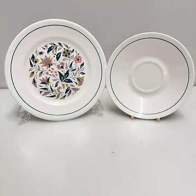Buy Queen Anne Kismet Tea Plate And Saucer Vintage, Bone China, Floral • 10£