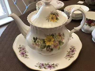 Buy Royal Kent Bone China Tea Pot And Plate • 15£