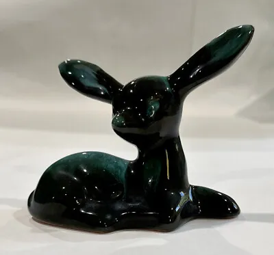 Buy Vintage Blue Mountain Pottery Deer Figurine Green Drip Glaze  • 13.28£