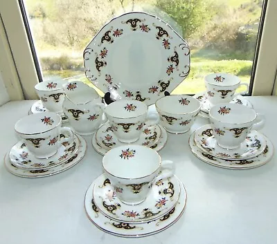 Buy Crown Trent Staffordshire Bone China Balmoral 21 PC Cups Saucers Plates  • 35£