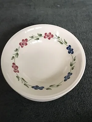 Buy Biltons Staffordshire Tableware 6 Blue And Red Floral 6” Bowls Vgc RARE • 24.99£