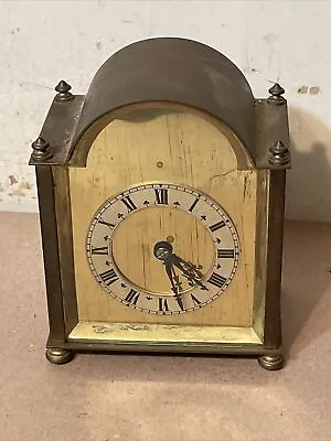 Buy Antique French Brass & Glass Mini Desk Clock Carriage Clock Style Coil Strike • 144.76£