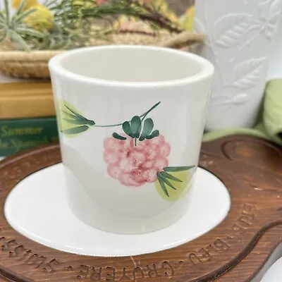 Buy Italian Art Pottery Vase/succulent Planter Pink Carnations #214 • 11.38£