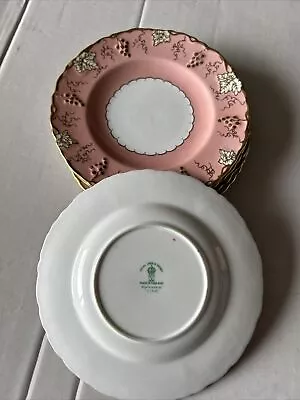 Buy 5 X Royal Crown Derby Pink Vine Plate, 9  / 23cm, 1941 Design • 20£