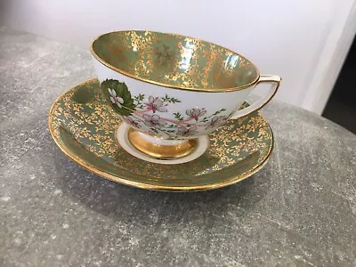 Buy Vintage Beautiful Wide Cup Royal Stafford Guilt Cup And Saucer • 15£