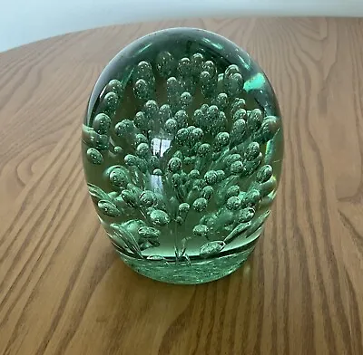 Buy Victorian Green Glass Bubble Dump / Paperweight • 75£