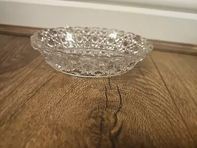 Buy 🌟Crystal Oval Bowl With Scalloped Edge Vintage VGC🌟 • 6£