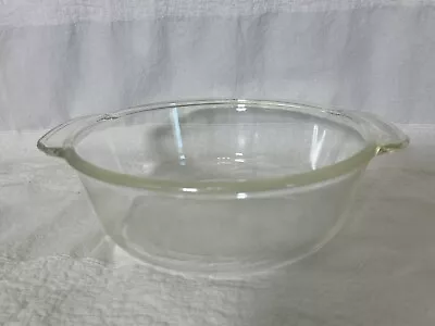 Buy Vintage Fire King Crystal Clear Glass Casserole Dish Bowl 1-1/2 Qt. No Lid • 9.43£
