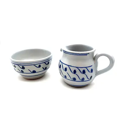 Buy VTG Buchan Stoneware Blue Creamer 181 Sugar Bowl 189 Set Portobello Scotland • 22.01£