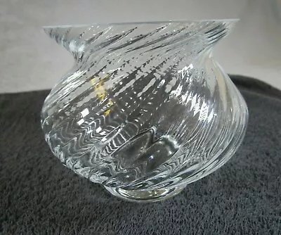 Buy Lovely Vintage Pretty Swirl Glass Rose Bowl / Vase • 8.95£