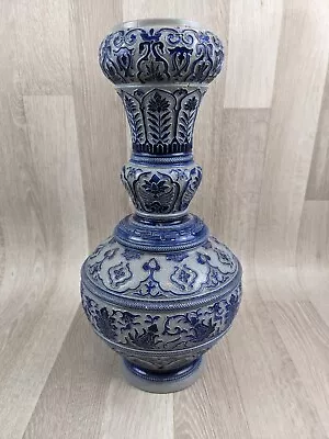 Buy Antique German Westerwald Pottery Stamped Vase - 35 Cm Tall (HAS BEEN REPAIRED) • 30£