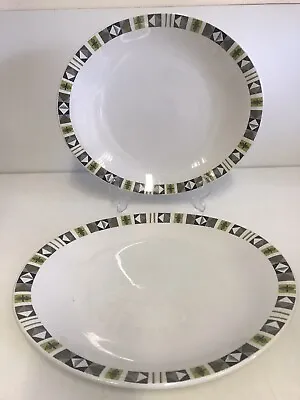 Buy Washington Pottery Oakwood Green Retro Oval Plate Platter X2 • 22£