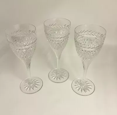 Buy Quality Lead Crystal Wine Glasses Set Of 3 Sh13 • 17.99£
