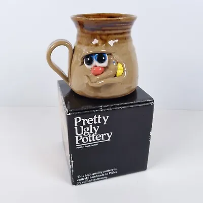 Buy Pretty Ugly Pottery Mug Handmade Stoneware Wales Smiley Face Vintage Boxed • 15.68£
