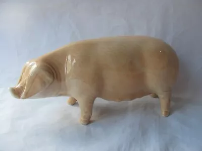 Buy Vintage Bovey Devon Pottery Light Tan/ Flesh Tone Standing Pig Figurine • 3.50£