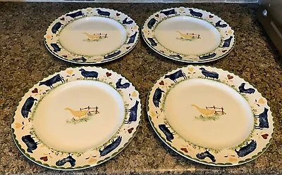 Buy Wood And Sons Jacks Farm Set Of 4 Dinner Plates 10” Or 26cm GOOSE • 48£