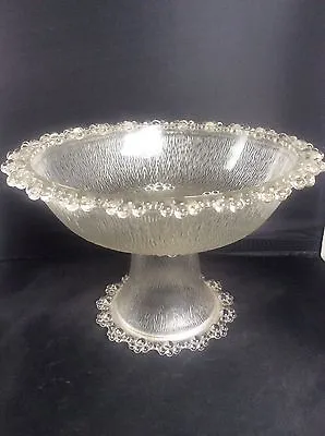 Buy French Mid Century Modern Modernist Pressed Art Glass Comport Compote Tazza • 77£
