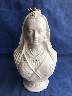 Buy Antique Pottery Staffordshire Bust Queen Victoria • 59.99£