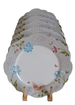 Buy 6 Piece Dinner Plate Set, Heritage Collection, Laura Ashley, Bird Floral, New • 66.40£