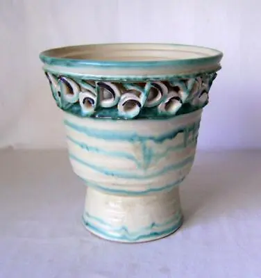 Buy Vintage Faience Pottery Planter / Jardiniere With Openwork Frieze Below Rim • 25£