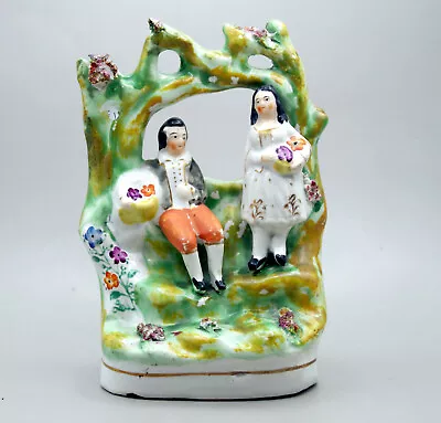 Buy STAFFORDSHIRE C1850  Couple  Early POTTERY FIGURINE • 9.99£