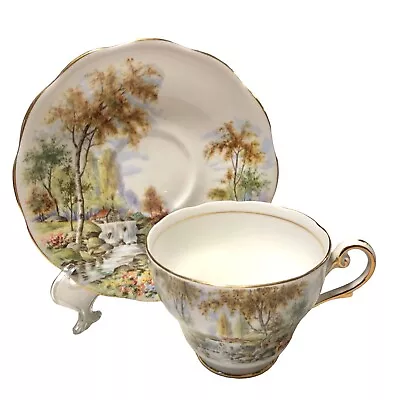 Buy Royal Standard England Fine Bone China  The Old Mill Stream  Tea Cup & Saucer  • 18.81£
