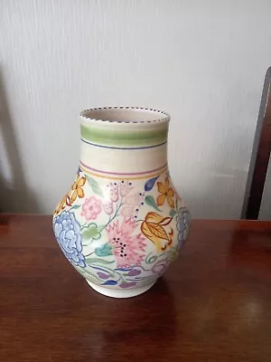 Buy Vintage Poole Pottery England Floral Patterned Vase • 25£