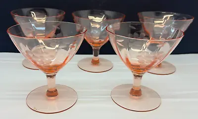 Buy Vintage Tiffin Franciscan Pink Depression Glass Etched Grape & Vine Champagne • 33.72£