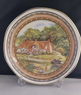 Buy Vintage 'Royal Garden' English Thatched Cottage Fine China Plate  11 Inches Vgc • 7.99£