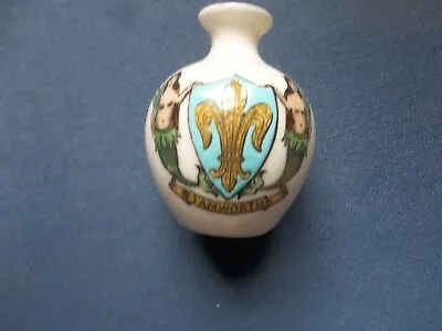 Buy Tamworth Coat Of Arms Carlton China Crested Ware Small Bulbous Vase • 1£