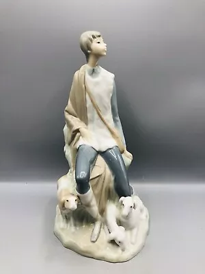 Buy NAO By Lladro 10.5” Shepherd Boy With Dog & Lambs Figure Made In Spain • 166.03£