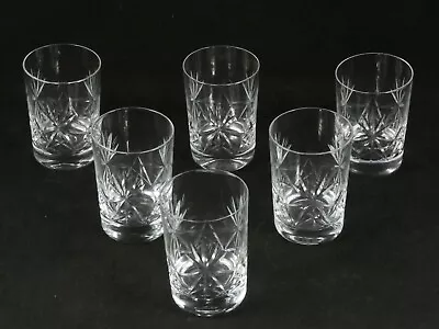 Buy 6 Cut Crystal Juice Tumblers Glasses • 20£