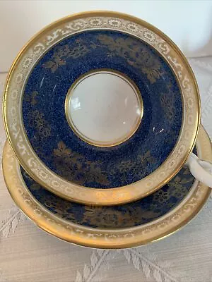 Buy Radfords Fenton Bone China Tea Cup & Saucer Blue & Gold Vintage • 46.49£