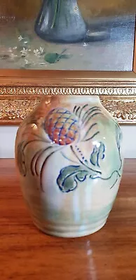 Buy Vintage Royal Doulton Brangwyn Ware 6  Inch Floral Painted Pottery Vase C1930 • 50£