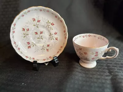 Buy Royal Tuscan Charmaine Pattern Pink Rosebuds Cup &Saucer Fine English Bone China • 19.02£