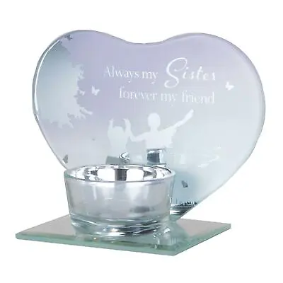Buy Glass Tea Light Candle Holder By Reflections Of The Heart - Sister • 10.49£
