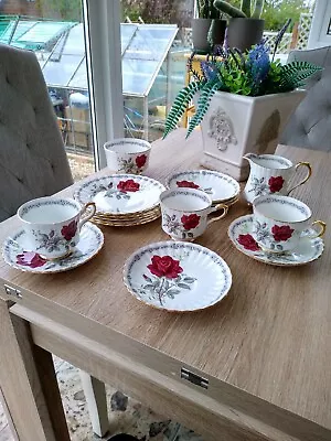 Buy Royal Stafford China Tea Set ROSES TO REMEMBER Cups Saucers Plates Milk & Sugar • 30£