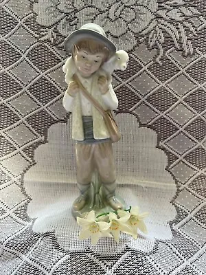 Buy Lladro Nao Boy With Lamb In Shoulders 24cm High Excellent Condition First • 29.99£
