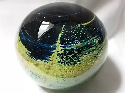 Buy Large Vintage Mdina (Not Signed) Sea And Sand Glass Paperweight • 5.99£
