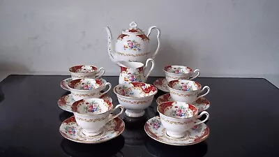 Buy Royal Albert Canterbury Coffee Set 15 Piece Six Cups & Saucers Pot+ Lid Sugar & • 110£
