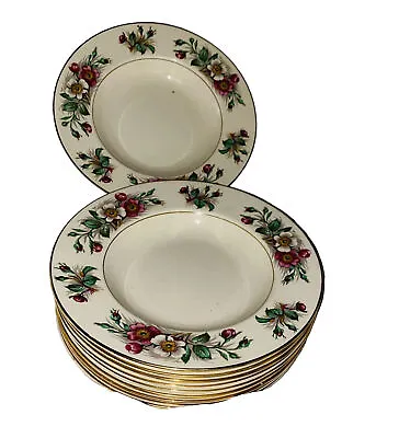 Buy John Maddock And Sons Ltd Hand Painted Floral China Montana Bowls -Ivory • 104.11£