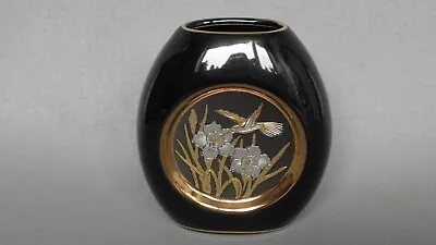 Buy Vintage Japanese Humming Bird Art Of Chokin Black & Gold Jar ~ Boxed ~ • 9.95£