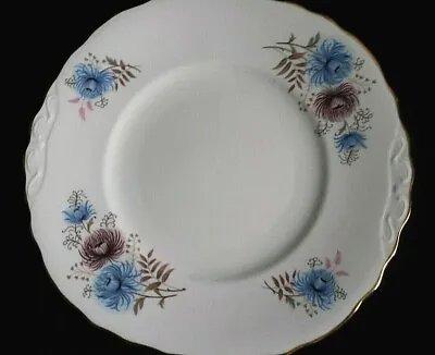 Buy Royal Vale Blue Pink Flowers 9¼ Inch Cake Plate X1 C1950 • 8.50£