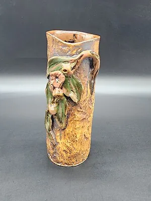 Buy Vintage Australian Pottery Vase Gum Nut Leaf Glazed Small • 10.65£