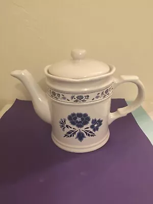 Buy 1989 Royal Stratford  Blue Floral Tea Pot By Traditions • 37.79£