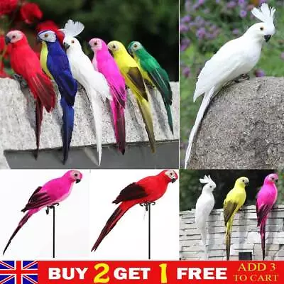 Buy Outdoor Garden Home Lawn Decoration Fake Parrot Ornament Birds Imitation Animal • 6.79£